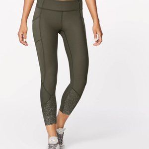 Olive Green Lululemon Tight Stuff Tight (Reflective Details)